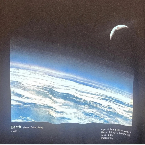 Old Navy Graphic Soace / Earth T-Shirt Sz XXL - Picture 3 of 5